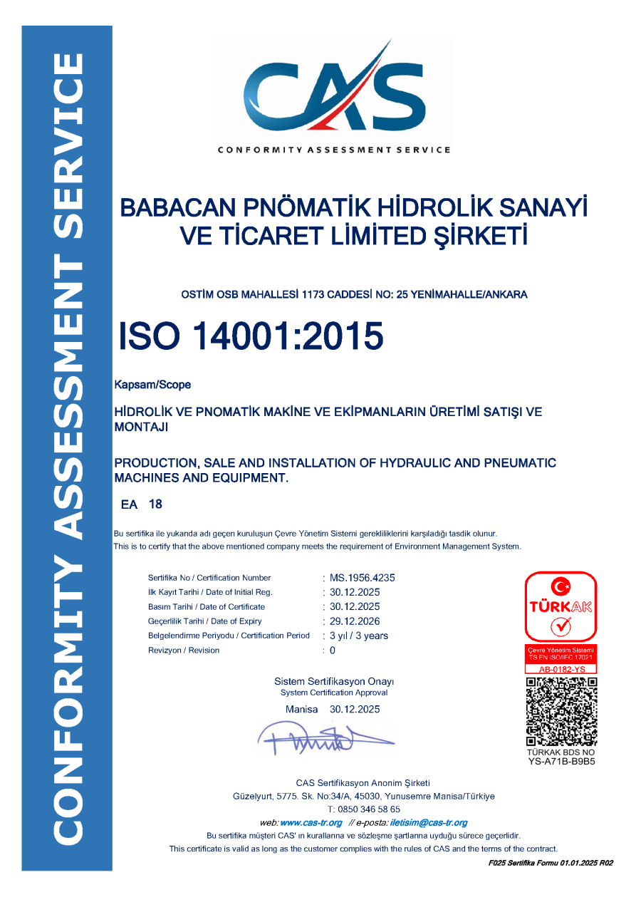 ISO 14001:2015 Çevre Yönetim Sistemi